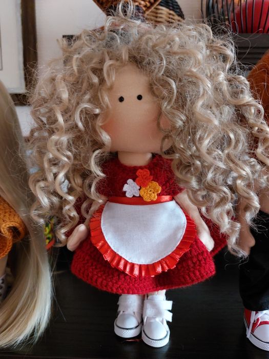 Кукла   ручной  работы, текстильная,  интерьерная (игровая)