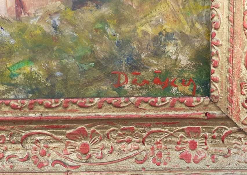 Tablou vechi - peisaj montan - semnat Darascu