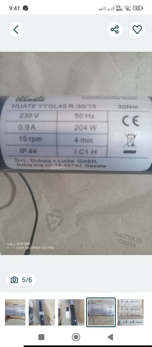 Motor tubular pentru jaluzele cu telecomanda