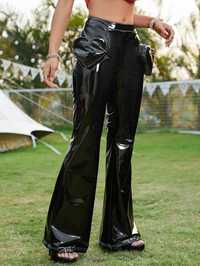 pantaloni sexy latex evazati S si M  1254