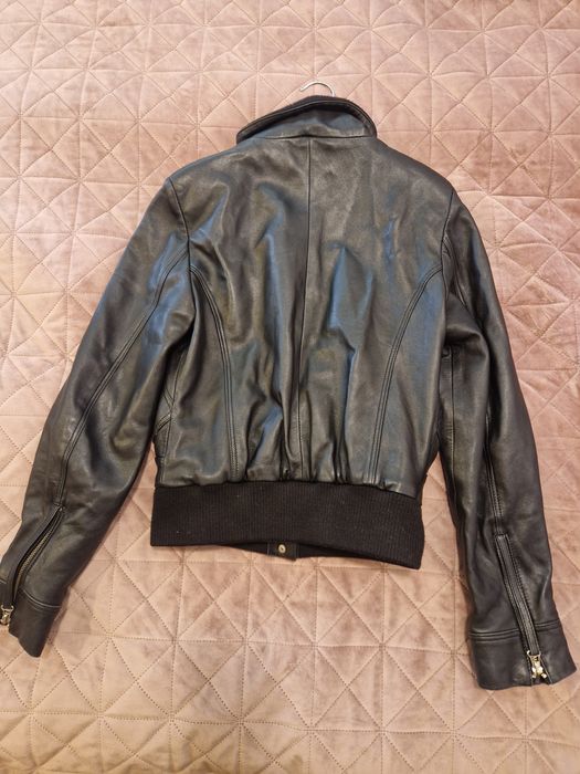 Geaca piele dama neagra, marimea  S