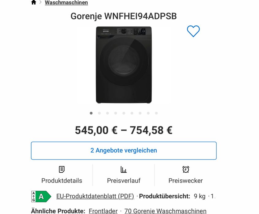 Masina de spalat rufe Gorenje WNFHEI94ADPSB