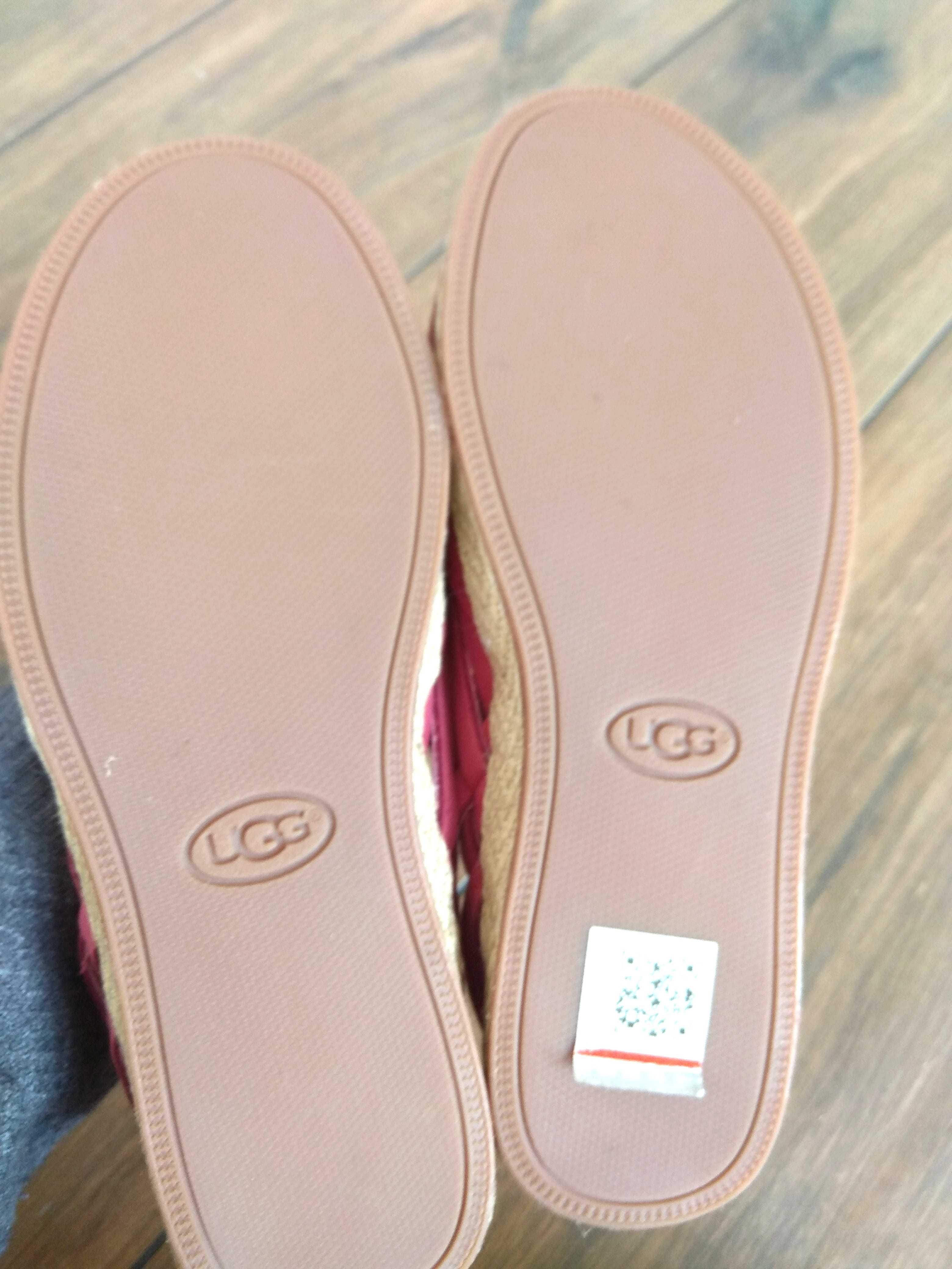Balerini pantofi piele UGG noi 36 rosii 22.5cm