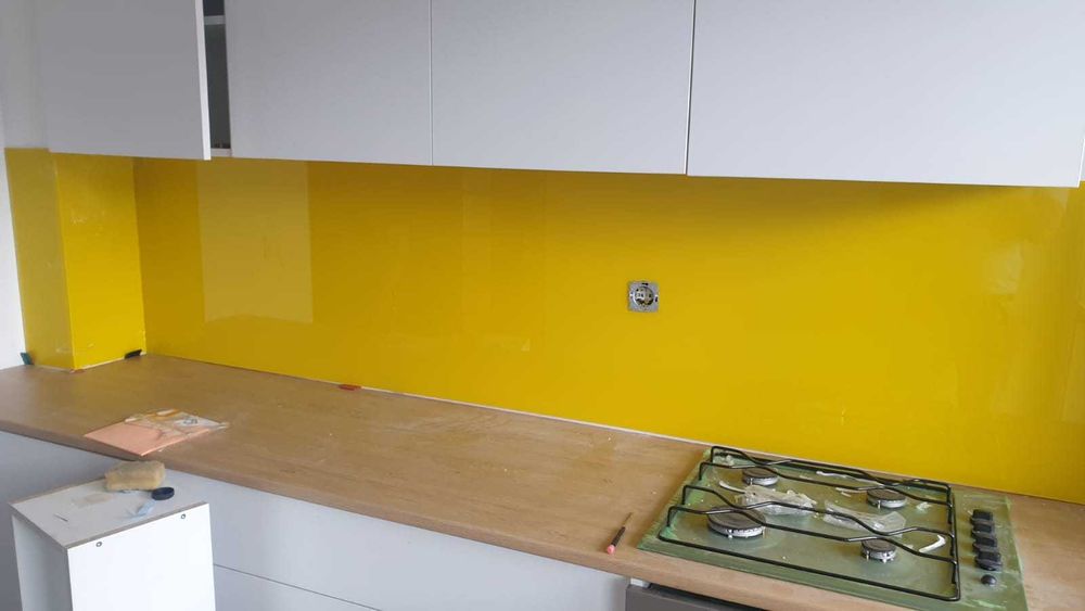 Sticla colorata printata contrablat bucatarie Backsplash