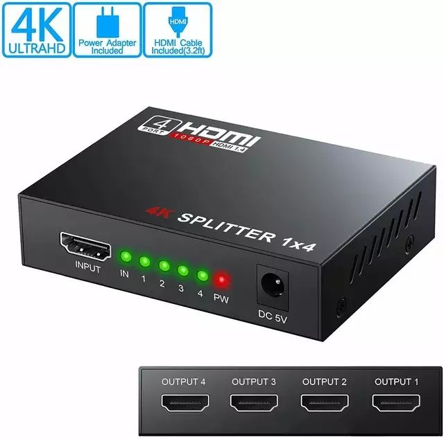 HDMI splitter сплиттер разветвитель делитель изображения 1х4 доставка