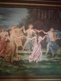Tablou vechi 50 de ani reproducere "Dansul Ielelor"
