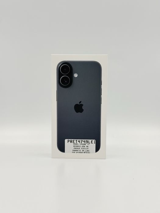 Magazin vindem apple iPhone 17 sigilat black 256gb cu garantie rate
