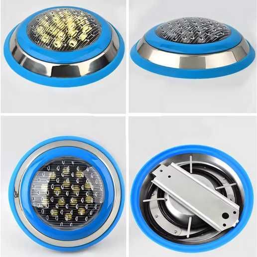 Corp iluminat subacvatic piscina iaz, 18W, RGB cu telecomanda, 4 buc