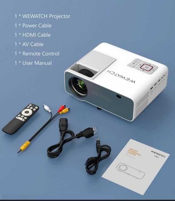 Videoproiector 4k WiFi6 Bluetooth 5.0 1080P, 350 ANSI 15000 lm 5G NOU