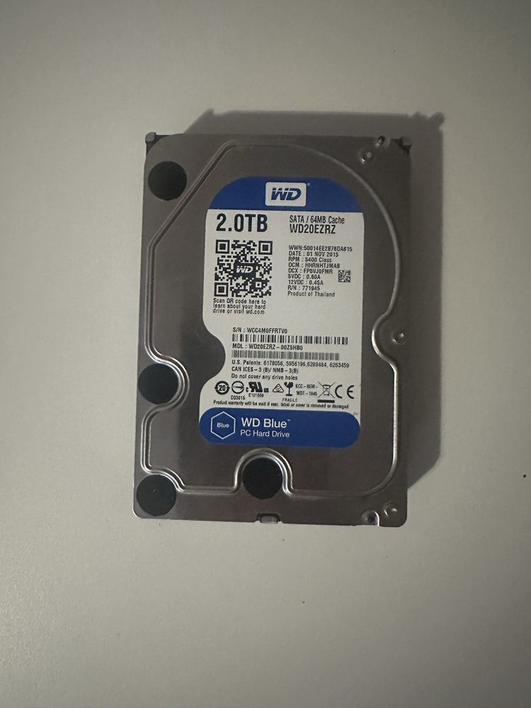 Hard disk WD Blue 2TB SATA-III 64MB