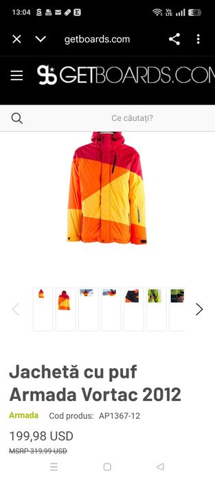 Geaca de munte Armada Vortac puf de gâscă,mărime M-L