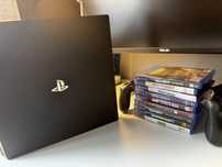 Ps4 pro ( 2 manete + doua jocuri la alegere )