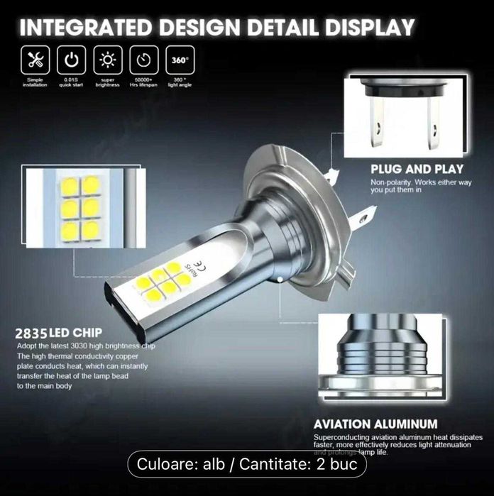 Becuri auto LED  H7/ H11/ CAMERA VIDEO AUTO/ Buton frana BMW