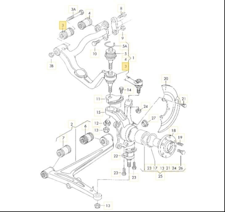 Bucsa brat fata Volkswagen VW TRANSPORTER Mk IV platou / sasiu 70XD 19