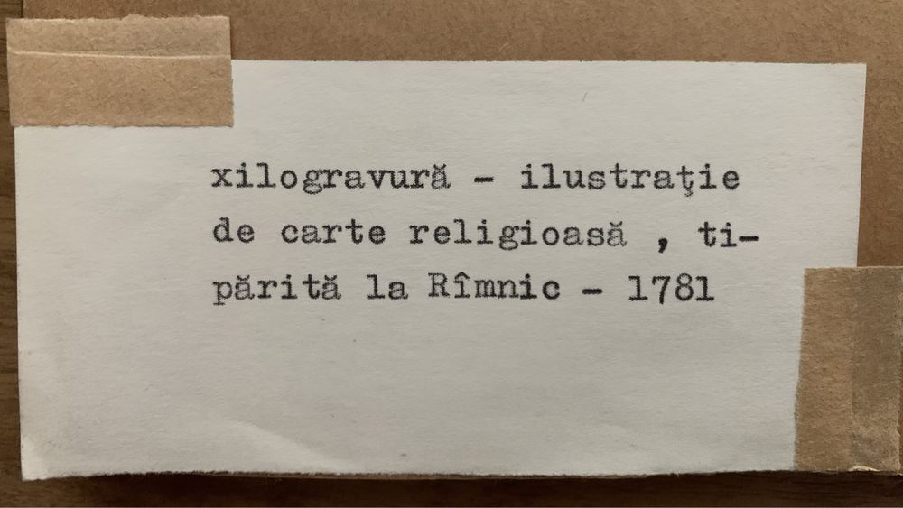 Xilogravură de colecție - ilustrație de carte religioasă (1781)