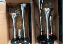 Claxon cu aer - 2 si 3 trompete, 12V/24V