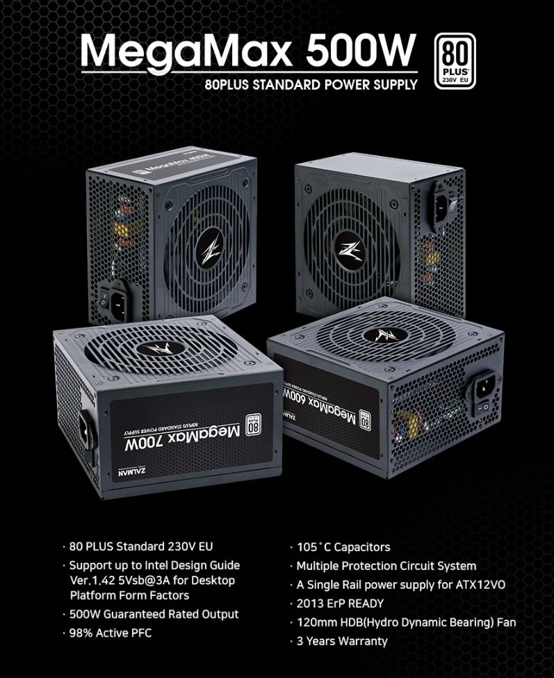 Новый блок питания 500W Zalman