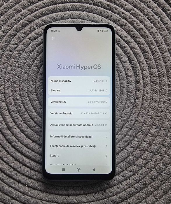 Xiaomi Redmi 13C in stare NOUA, Alb Glaciar, 128 GB, 6 GB RAM