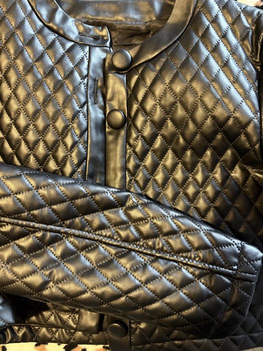 ZARA Кожено яке+сатенен гащеризон