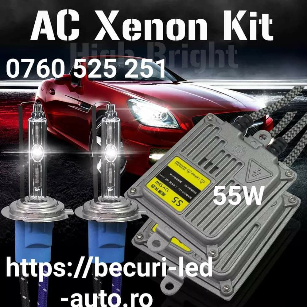 Kit Xenon Complet55Watti/12Volti (H1,H3,H7,H8,H9,H11)4300k-5500K-6000K