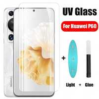 Huawei P60 Pro / Nova 11 Pro / 3D UV ТЕЧНО ЛЕПИЛО Стъклен протектор