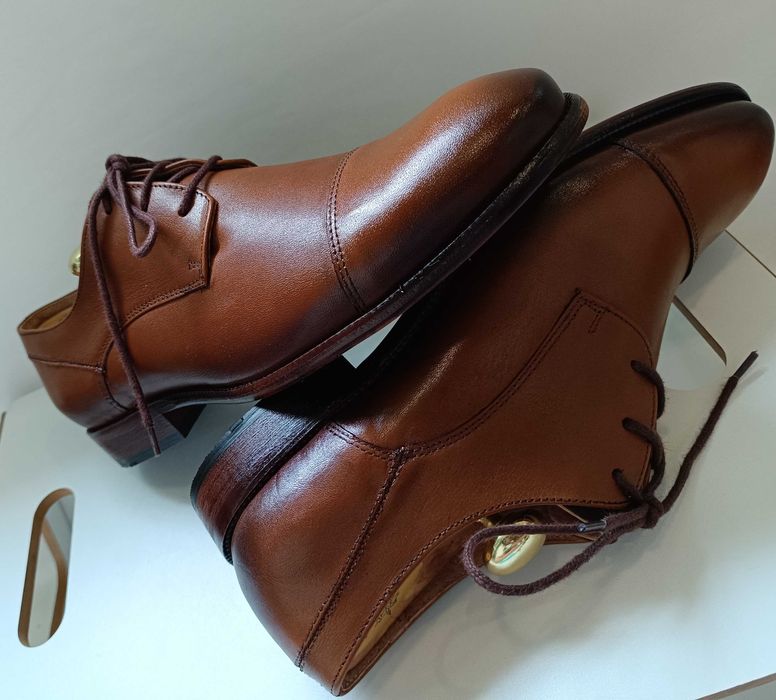 Pantofi derby 41 cap toe premium Oliver Jacob NOI piele naturala moale