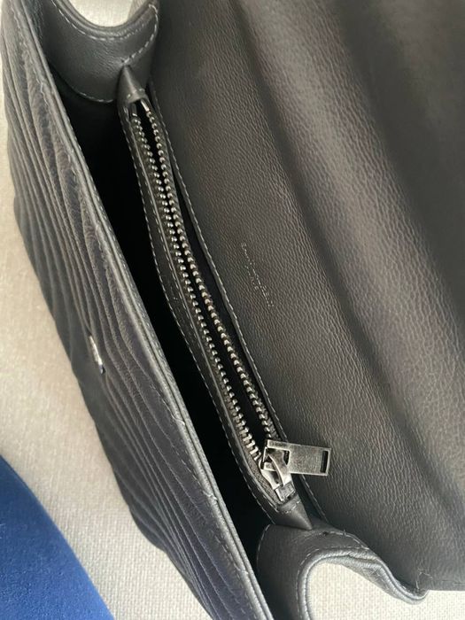 Тъмно сива чанта YSL