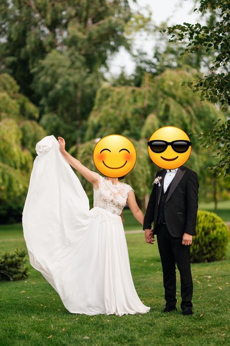 Rochie mireasa și voal.
