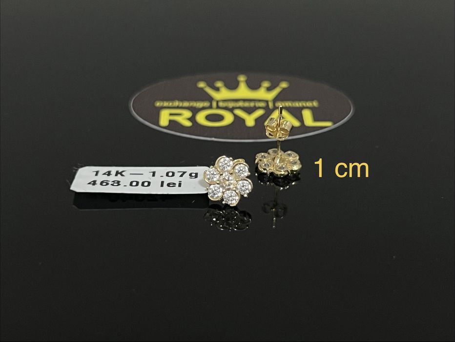 Bijuteria Royal CB : Cercei copil aur 14k 1,07 grame