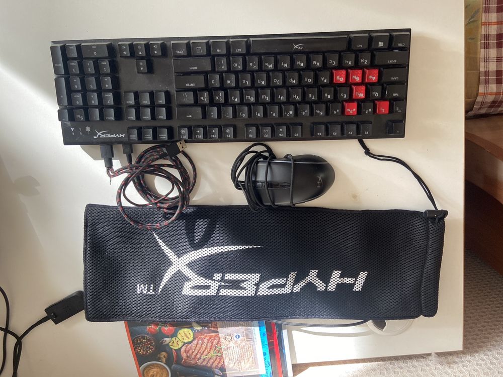 Клавиатура HyperXAlloyFPS MxCherryBlue+Мышь HyperXPulsefireSurgeRGB