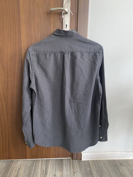 Сива риза H&M, размер S, regular fit, неносена