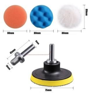 Комплект гъби за полиране на фарове и автомобили 22 части