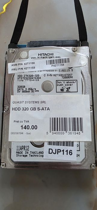 Hard HDD 320GB si 2 Rami de 2GB pt laptop