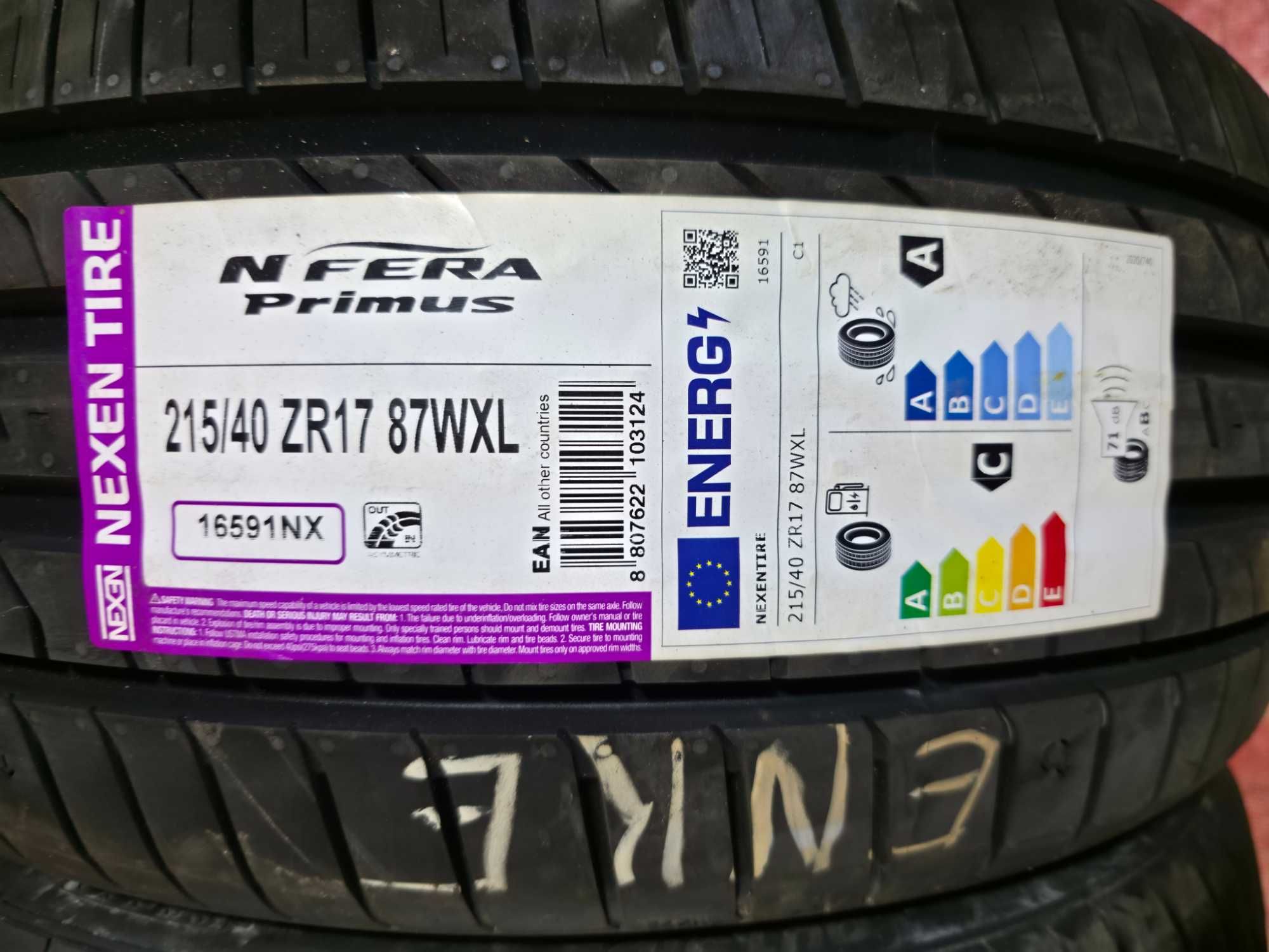 Anvelope de VARA - 215/40/17 - NEXEN - NOI - DOT 2022 !