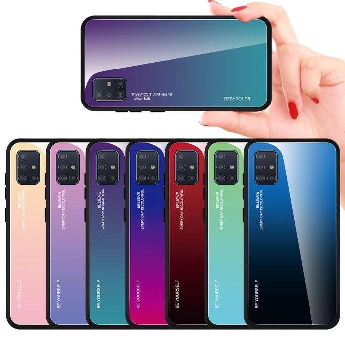 Husa Gradient cu spatele din sticla pt Samsung Galaxy A21s / A32 5G