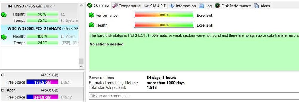 Pachet de 7 HDD 2.5" de 500 GB cu 100%
