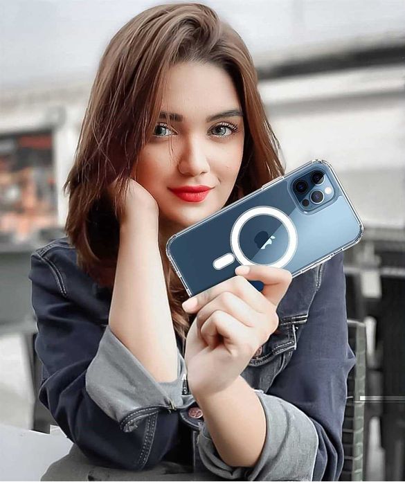 Husa transparenta MagSafe pt. iPhone 13 , 13 Pro, 13 Mini, 13 Pro Max