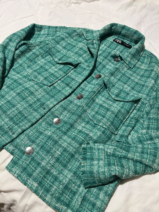 Яке Zara XS размер, зелен цвят