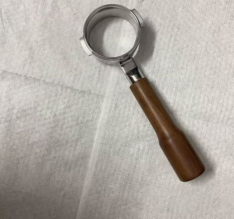 Portfiltru fara fund 58mm Sage Dual Boiler BES920/980/990, lemn, nou