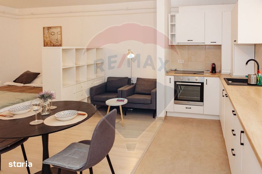 Studio  modern, complet mobilat și utilat