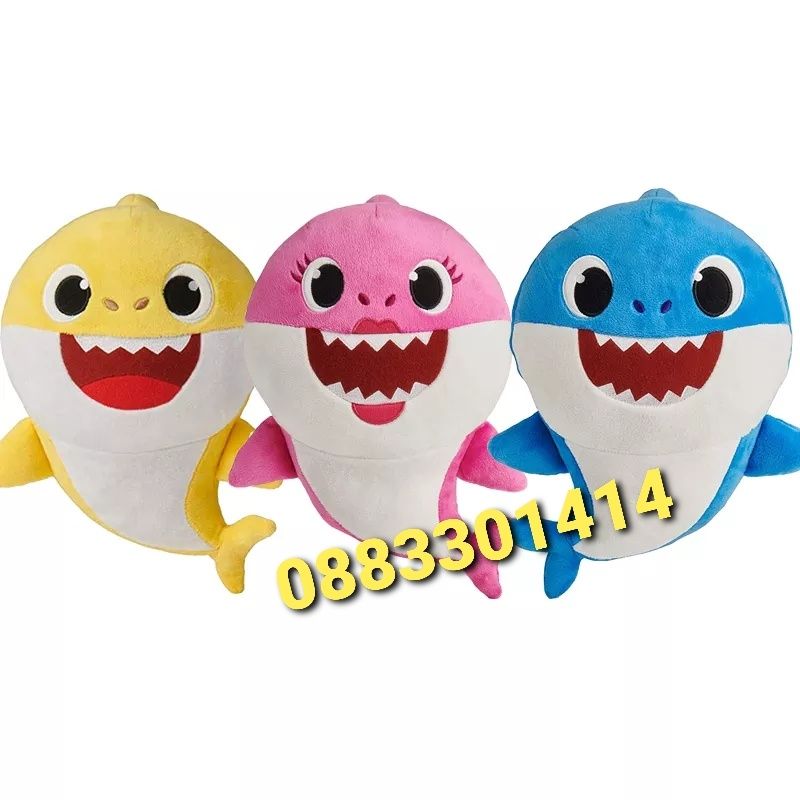 Бейби Шарк Плюшени играчки Звук и Светлина Baby Shark бебе Акула