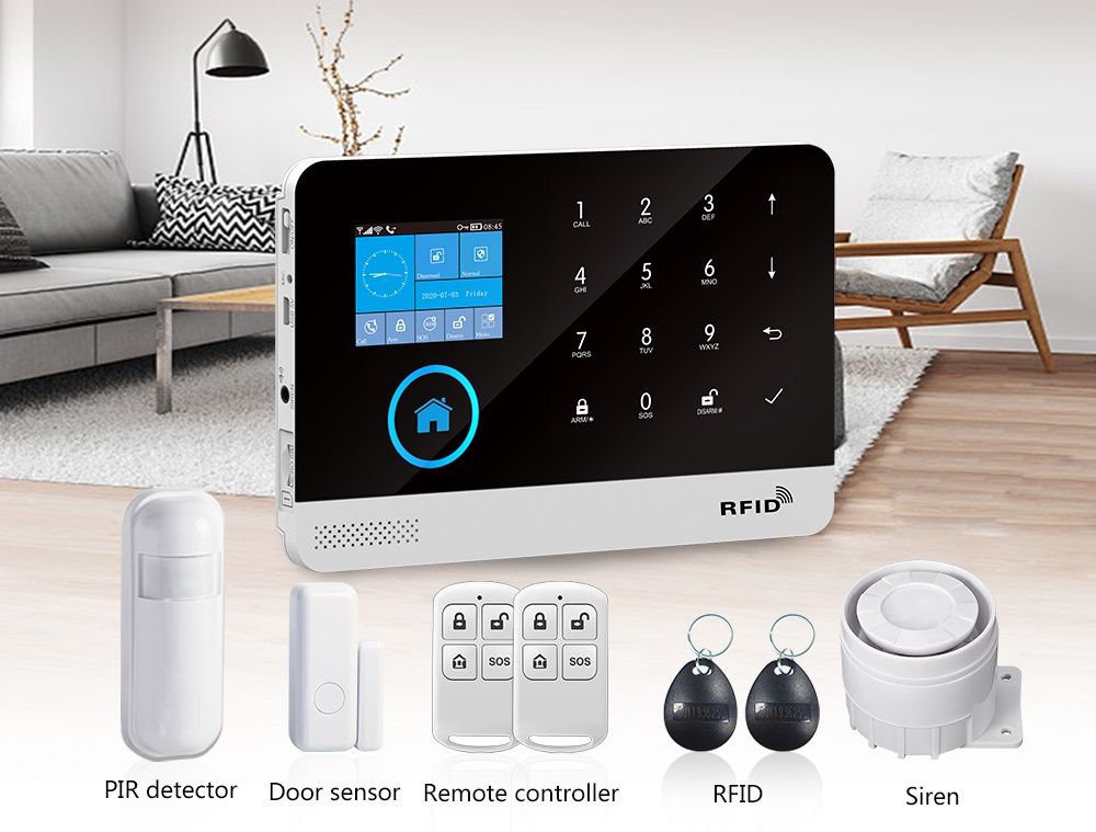 Беспроводная GSM WiFi охранная сигнализация,Wireless gsm alarm systems