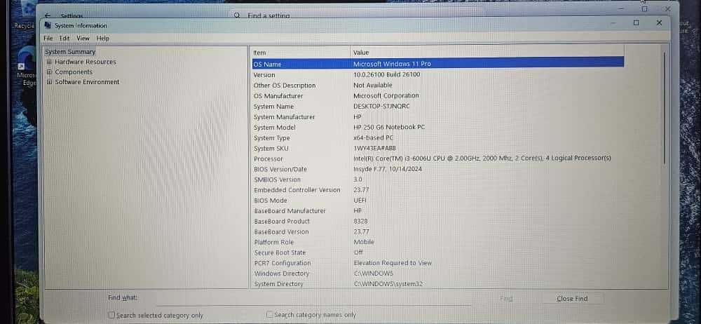 Laptop HP 250 G6 – i3-6006U, 16GB RAM, SSD 240GB