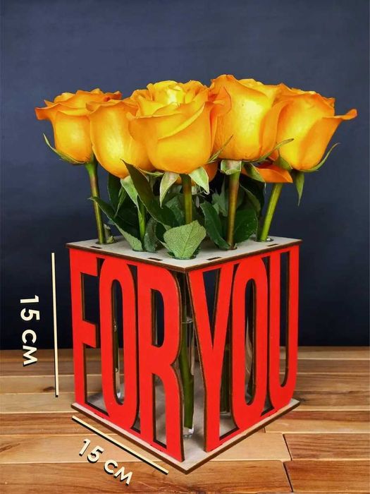 Ваза интерьерная с колбами "FOR YOU"