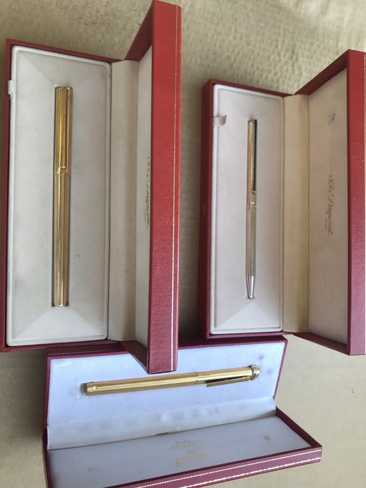 Pix vechi original St Dupont si Cartier placate cu aur