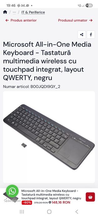 Tastatura wireless