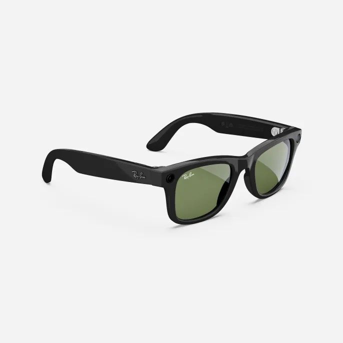 Rayban meta wayfarer shiny black green