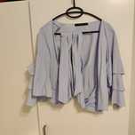 Bluza crop, stil spaniol, Zara, baby blue