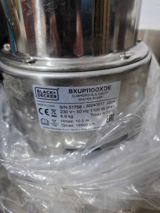 Pompa submersibila apa murdara Black & Decker BXUP1100XDE