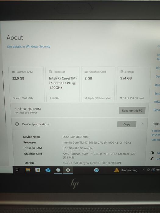 Vand Laptop HP EliteBook 840 G6